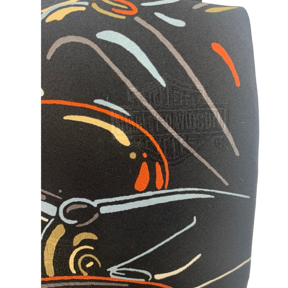 Ralph Marlin & Co. Harley Davidson Abstract Graphic Silk Necktie Mens Short 56"L - Picture 6 of 8